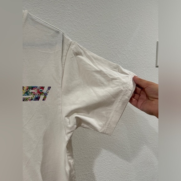 Uniqlo Billie Eilish X Takashi Murakami White Floral Spellout T Shirt Top XS - Picture 6 of 14